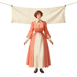 Suffragette with a banner