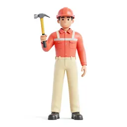Field geologist with a rock hammer