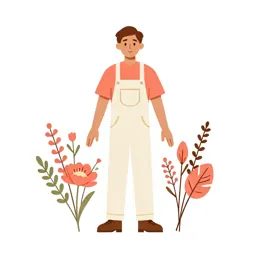 Florist arranging stems