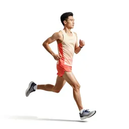 Long-distance runner mid-stride
