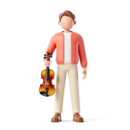 Luthier holding a violin