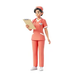 Nurse checking a chart