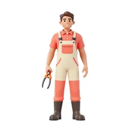Vineyard worker with secateurs