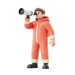 Astronomer at a telescope eyepiece