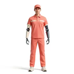 Courier with a cybernetic arm