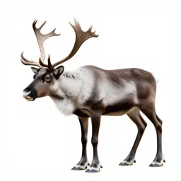 Reindeer with full antlers