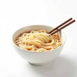 Bowl of noodles with chopsticks