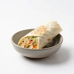 Burrito cut in half
