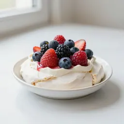 Pavlova with berries