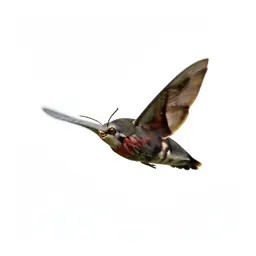 Hawk moth in flight