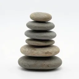 River stone stack