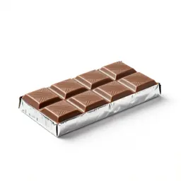 Chocolate bar in foil