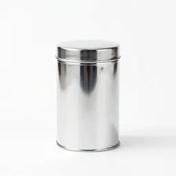 Cylindrical tea caddy tin