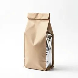 Kraft paper coffee bag with a valve
