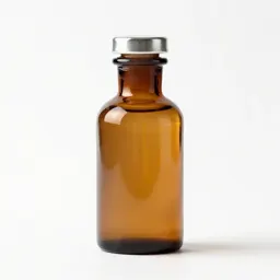 Amber glass apothecary bottle