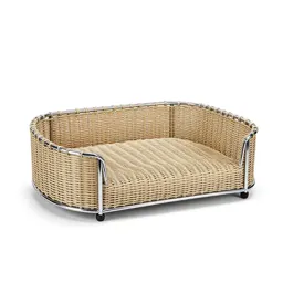 Woven dog bed