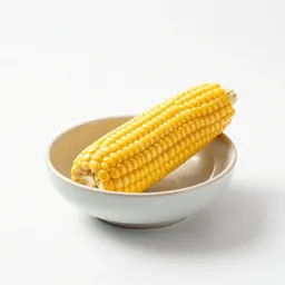 Corn cob with husk peeled
