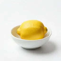 Lemon with a leaf
