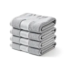 Set of stacked bath towels