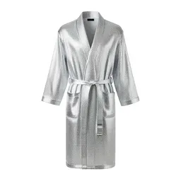 Waffle-weave bathrobe
