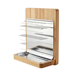 Wooden cutting board with a juice groove