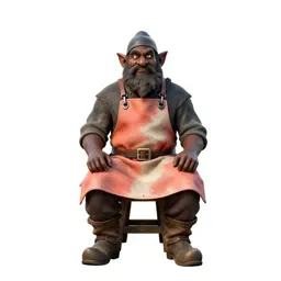 Dwarven blacksmith in a leather apron