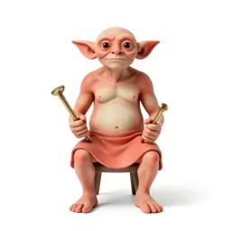 Golem-smith with brass tools