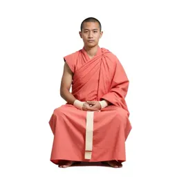 Monastic warrior with wrapped hands