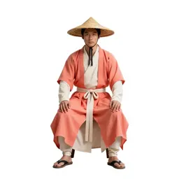 Wandering swordsman in a straw hat
