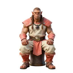 Orc chieftain with braided hair