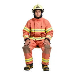 Firefighter in turnout gear