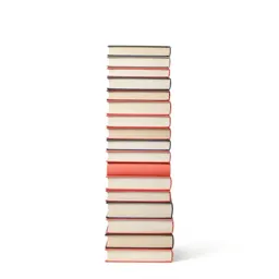 Librarian with a stack of books