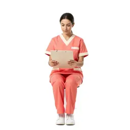 Nurse checking a chart