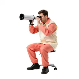 Astronomer at a telescope eyepiece