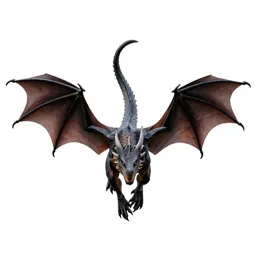 Dragon with folded wings
