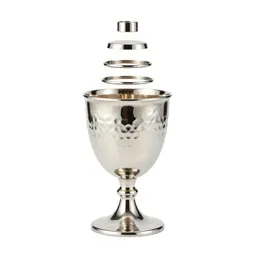 Goblet of hammered silver
