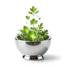 Mortar of glowing herbs