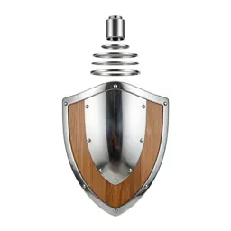 Wooden shield with an iron boss