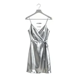 Wrap dress on a hanger