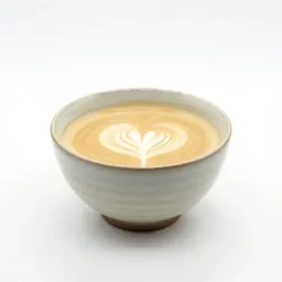 Flat white in a ceramic cup