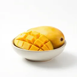 Mango sliced open