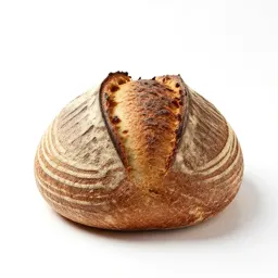 Sourdough boule with a scored crust