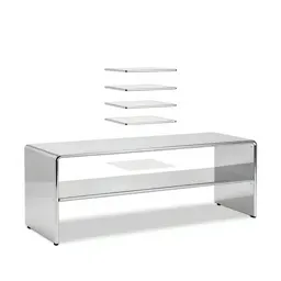 C-shaped sofa table