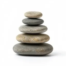 River stone stack