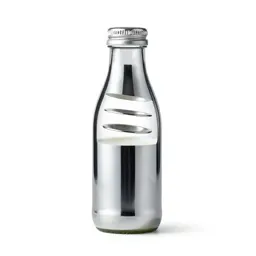 Milk bottle with a foil cap