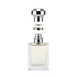 Perfume bottle with a faceted stopper