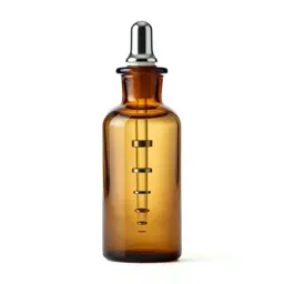 Amber glass apothecary bottle