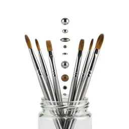 Jar of brushes