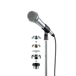 Boom microphone on a stand