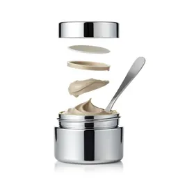 Clay mask jar with a spatula